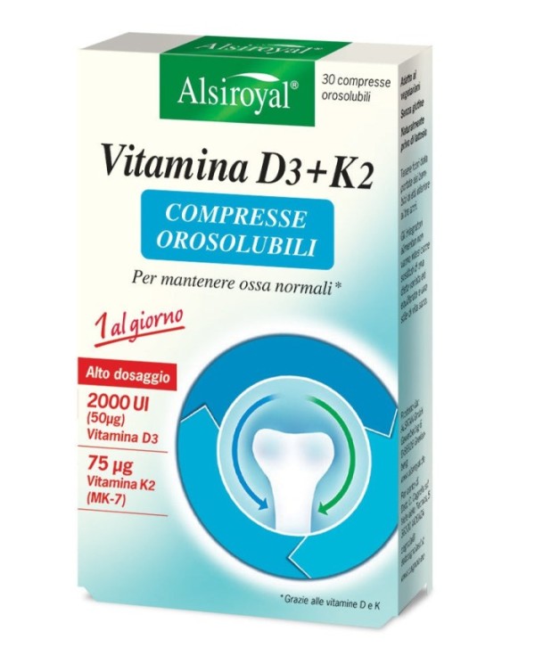 Vitamina D3+K2 30 cps.