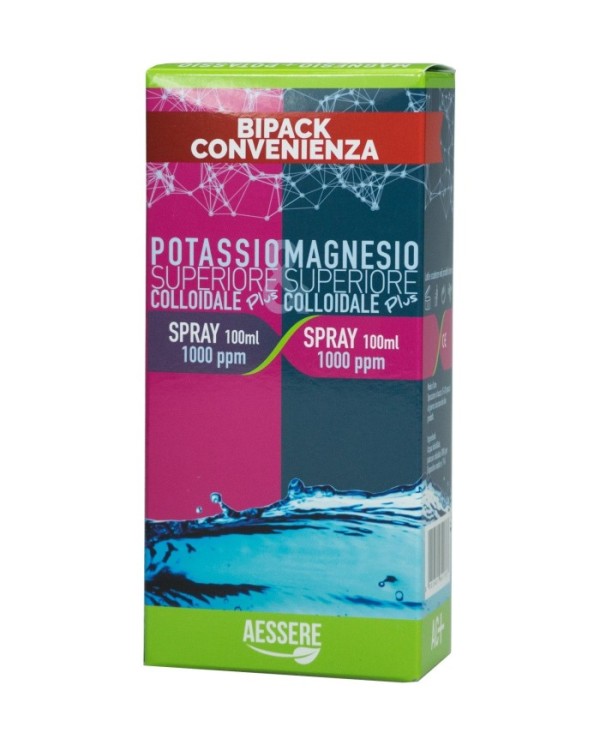 Magnesio e Potassio Bipack Colloidali Plus Spray 1000 ppm 100 ml. + 100 ml.
